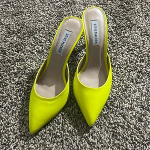 neon yellow heels